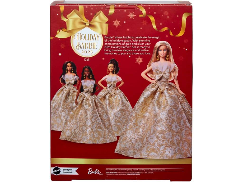 Barbie Signature Muñeca Rubia Holiday Joyeux Noël 2025