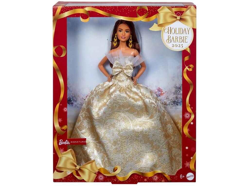 Barbie Signature Bambola Bruna Holiday Joyeux Noel 2025