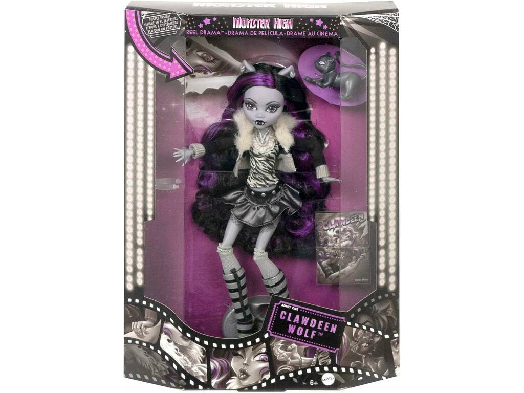 Monster High Reel Drama Bambola Clawdeen Wolf
