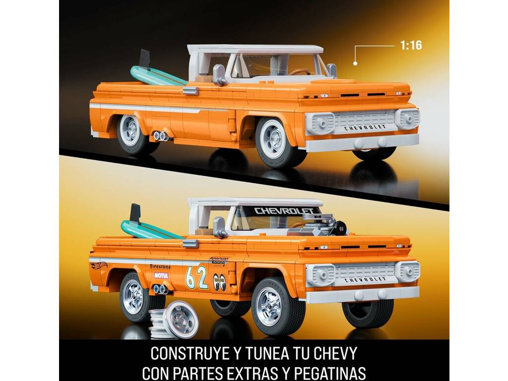 Hot Wheels Speed Series Custom 62 Chevy Pickup de 858 Peças