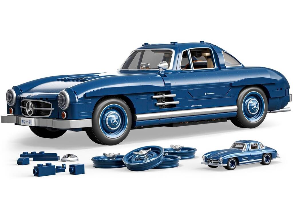 Hot Wheels Premium Series Mercedes Benz 300 SL Set di costruzione con veicolo
