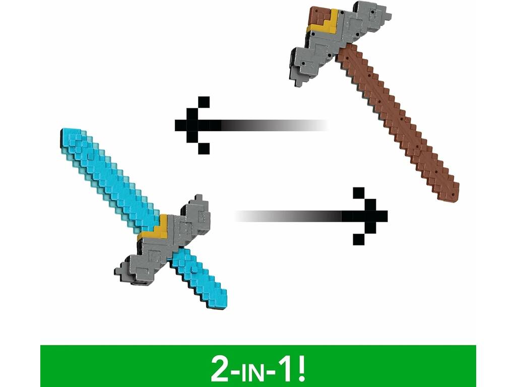 Épée transformable Minecraft Movie 2 en 1