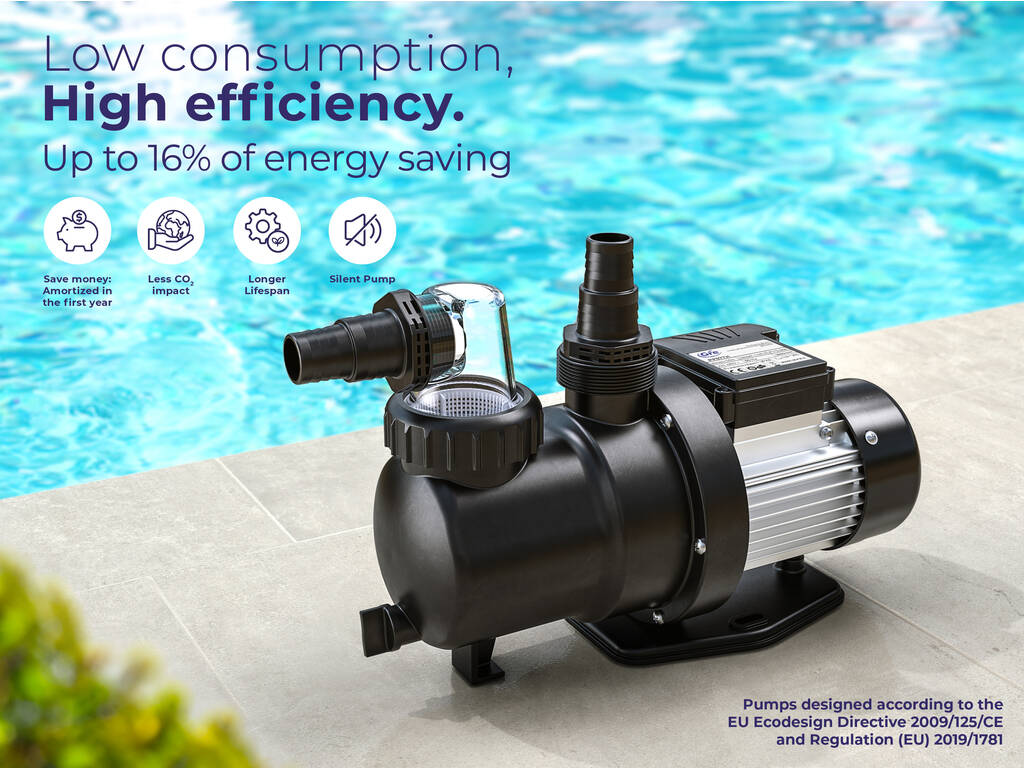Pompa autoaspirante 0,5 HP per piscine Gre PP052