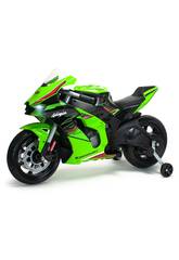 Moto à batterie Kawasaki Ninja ZX R10 vert 12V