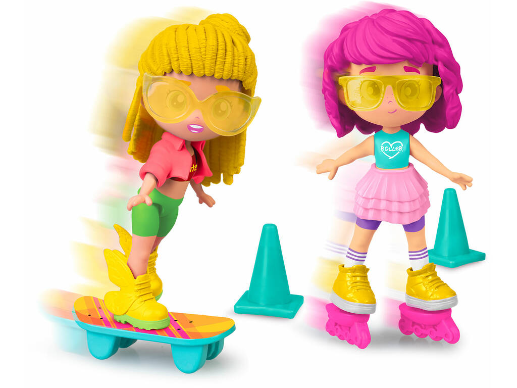 Pinypon Top Roller Girls con 2 bambole