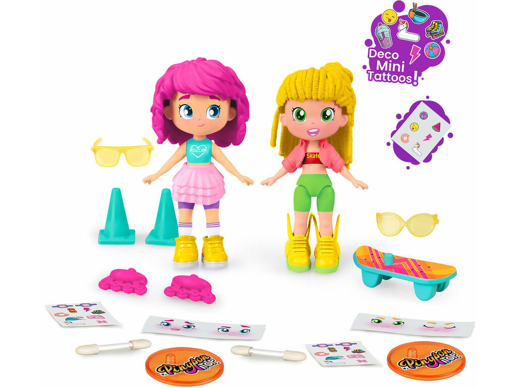 Pinypon Top Roller Girls con 2 bambole
