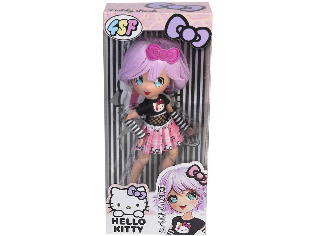 Hello Kitty Super Fans Bambola Teddy Rock da 20 cm