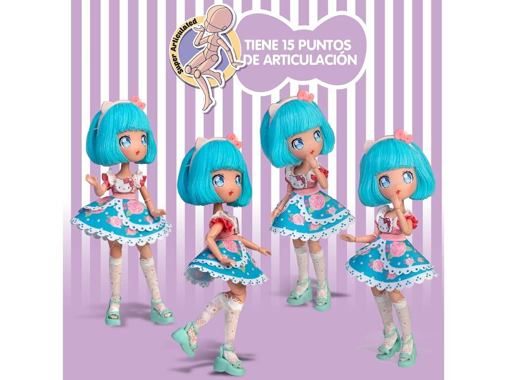 Hello Kitty Super Fans Bambola Pretty Pink da 20 cm