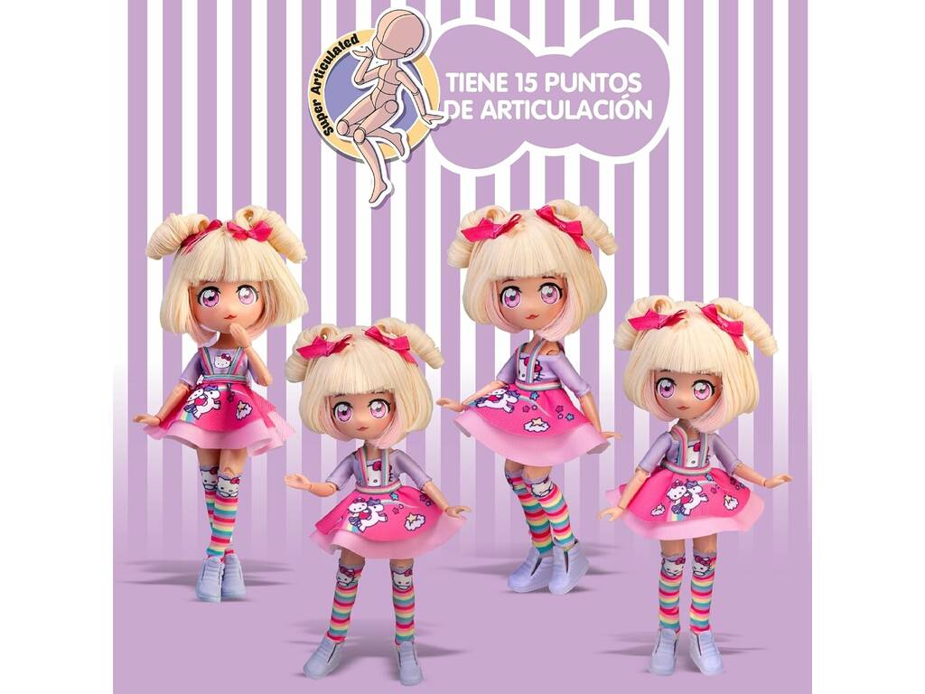 Hello Kitty Super Fans Boneca Candy Unicorns de 20 cm