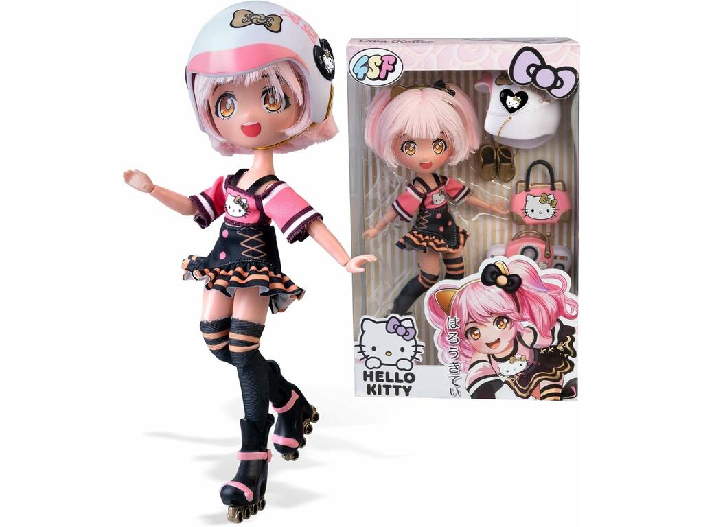 Hello Kitty Super Fans Bambola Diva Roller da 20 cm