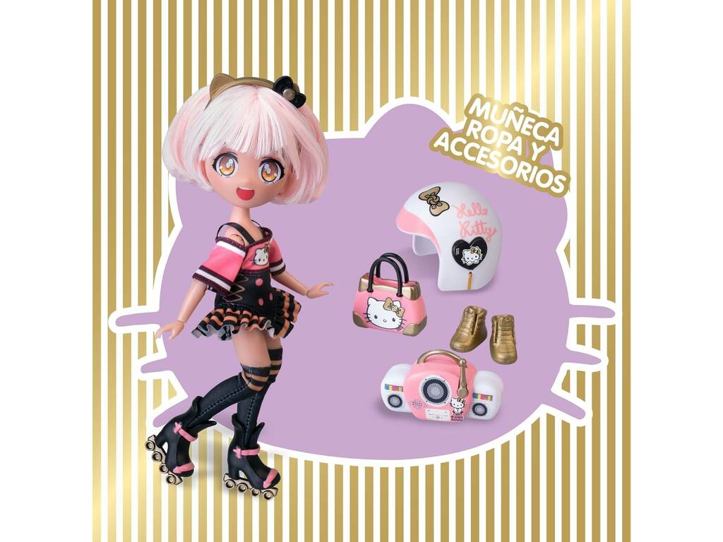 Hello Kitty Super Fans Bambola Diva Roller da 20 cm