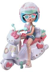 imagen Hello Kitty Super Fans 20 cm Poupée rose avec scooter et accessoires