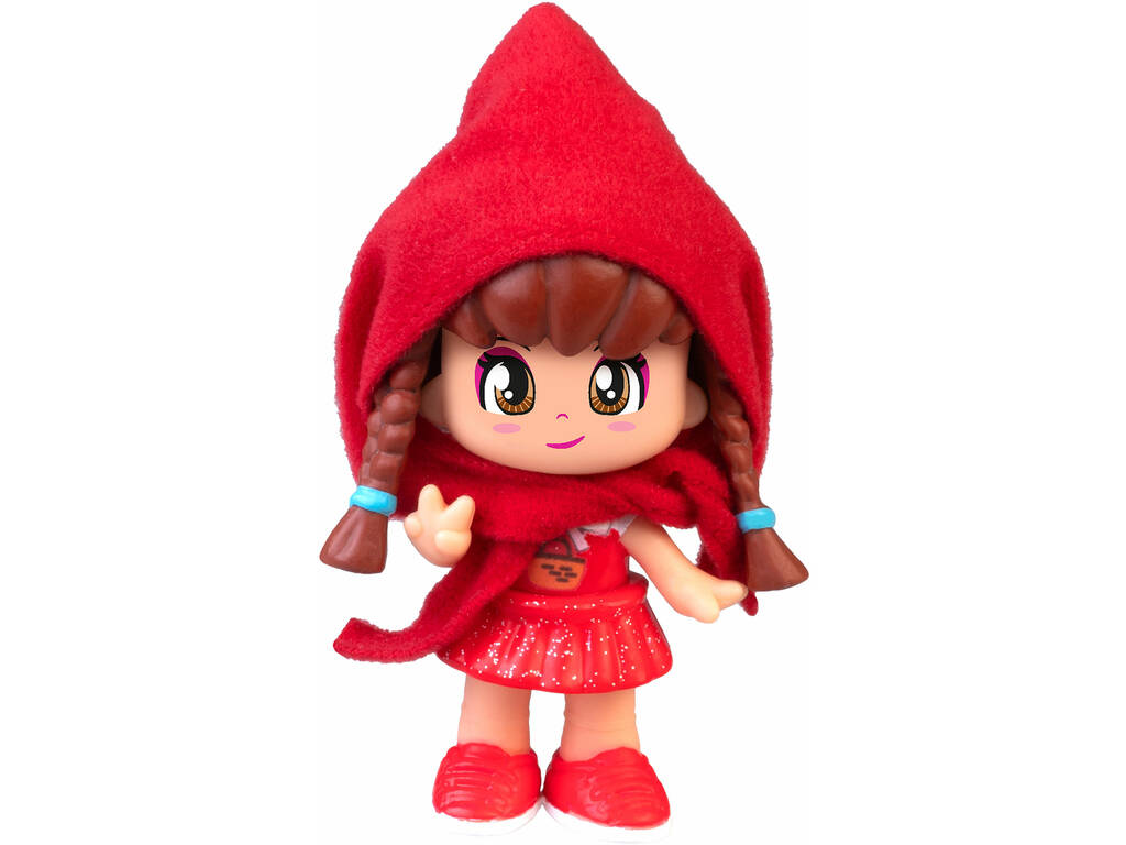 Pinypon Tales Bambola Cappuccetto Rosso con guardaroba Valigetta e accessori