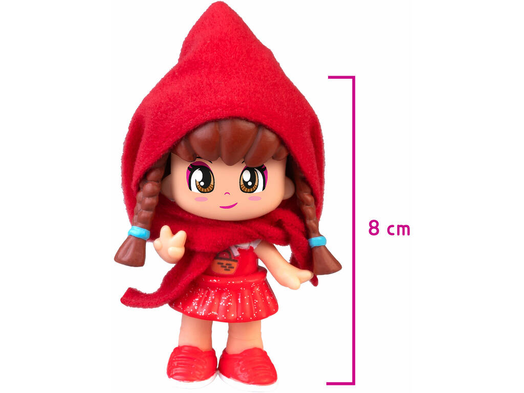Pinypon Tales Bambola Cappuccetto Rosso con guardaroba Valigetta e accessori