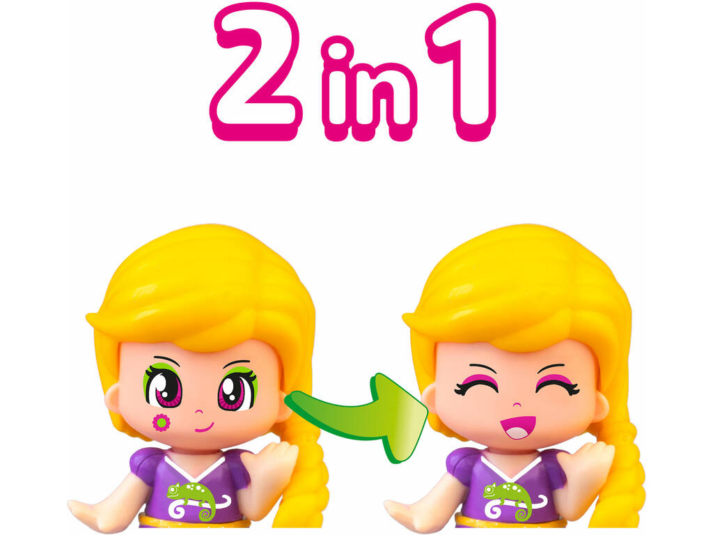 Pinypon Tales Bambola Raperonzolo con guardaroba e accessori