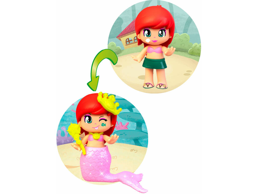 Pinypon Tales Little Mermaid Doll avec maison de mer et accessoires