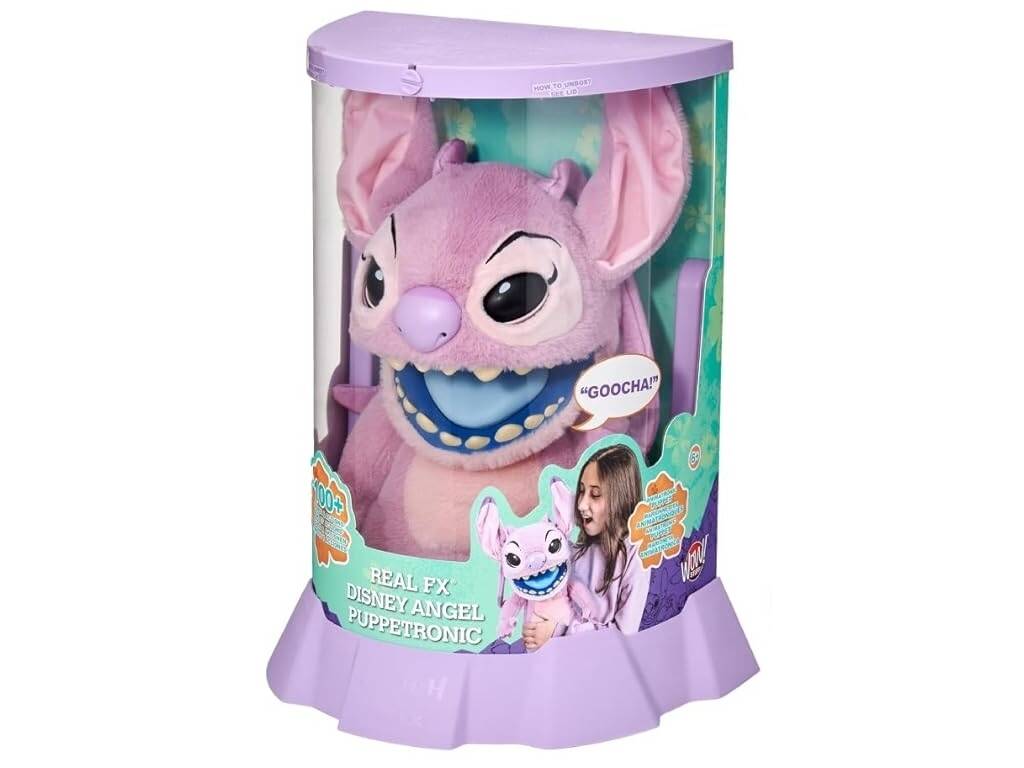 Stitch Angel Animatronik-Puppe 45 cm Real FX mit Geräuschen und realistischen Bewegungen