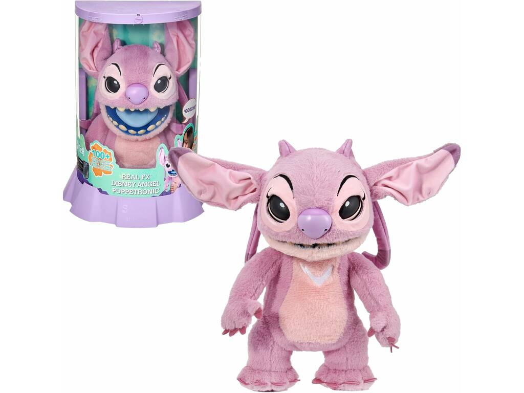 Stitch Angel Animatronik-Puppe 45 cm Real FX mit Geräuschen und realistischen Bewegungen