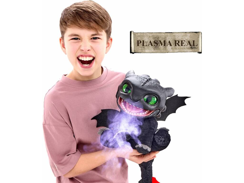 How to Train Your Dragon Bambola Animatronica Toothless da 25 cm Real FX con Suoni e Movimenti