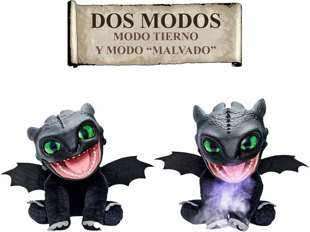 How to Train Your Dragon Bambola Animatronica Toothless da 25 cm Real FX con Suoni e Movimenti