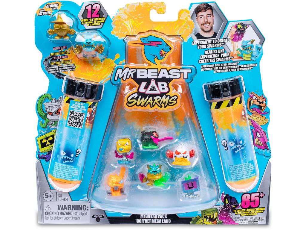 Mr Beast LAB Swarms Mega Pack con 12 figure da 2,5 cm