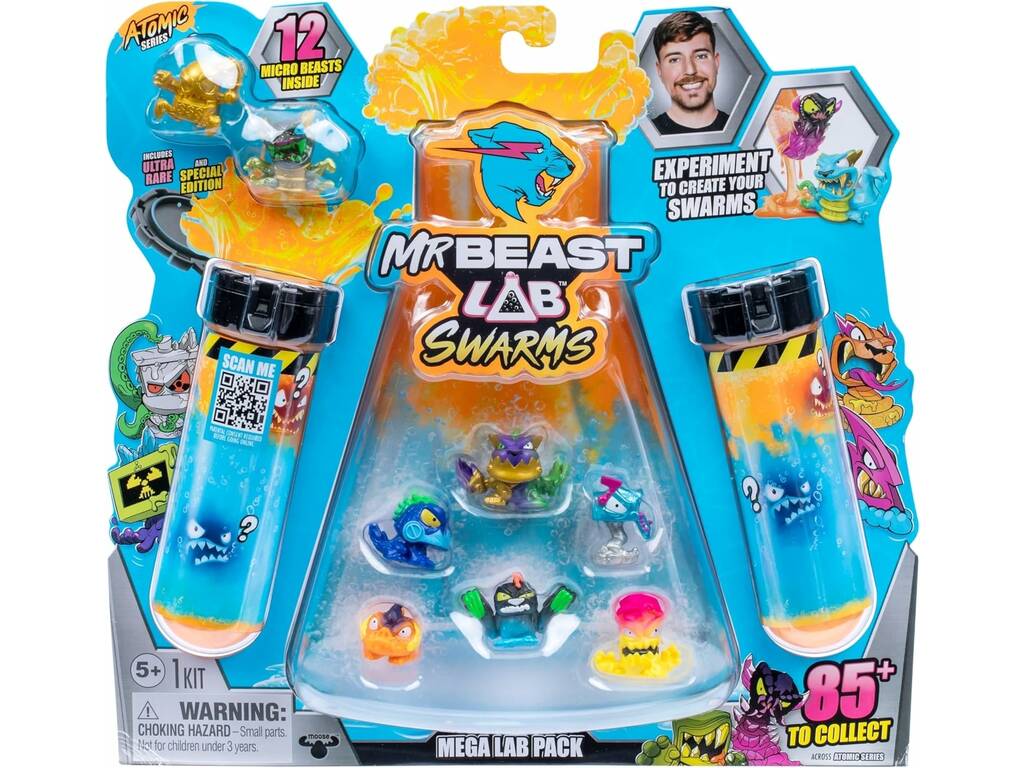 Mr Beast LAB Swarms Mega Pack con 12 figure da 2,5 cm