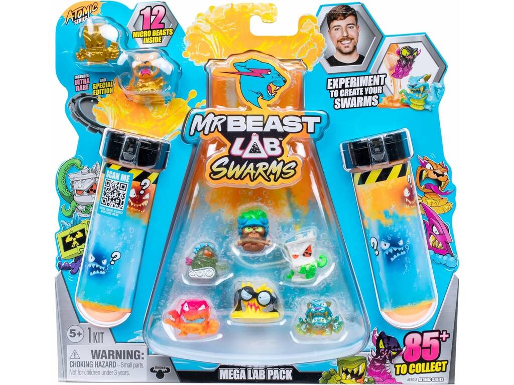 Mr Beast LAB Swarms Mega Pack con 12 figure da 2,5 cm