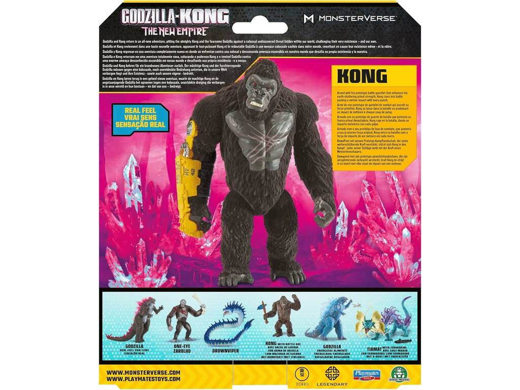 Godzilla x Kong Il Nuovo Impero 15 cm Figura Kong Real Feel