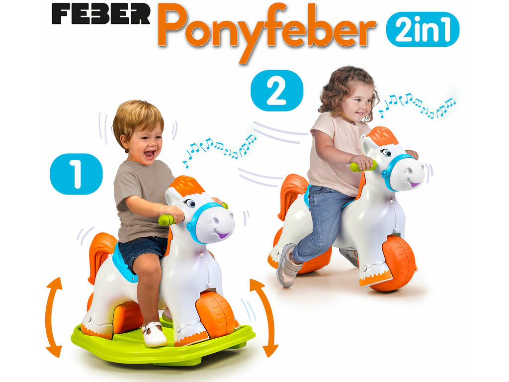 Girello a dondolo Ponyfeber 2 in 1
