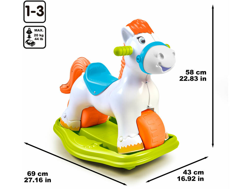Girello a dondolo Ponyfeber 2 in 1