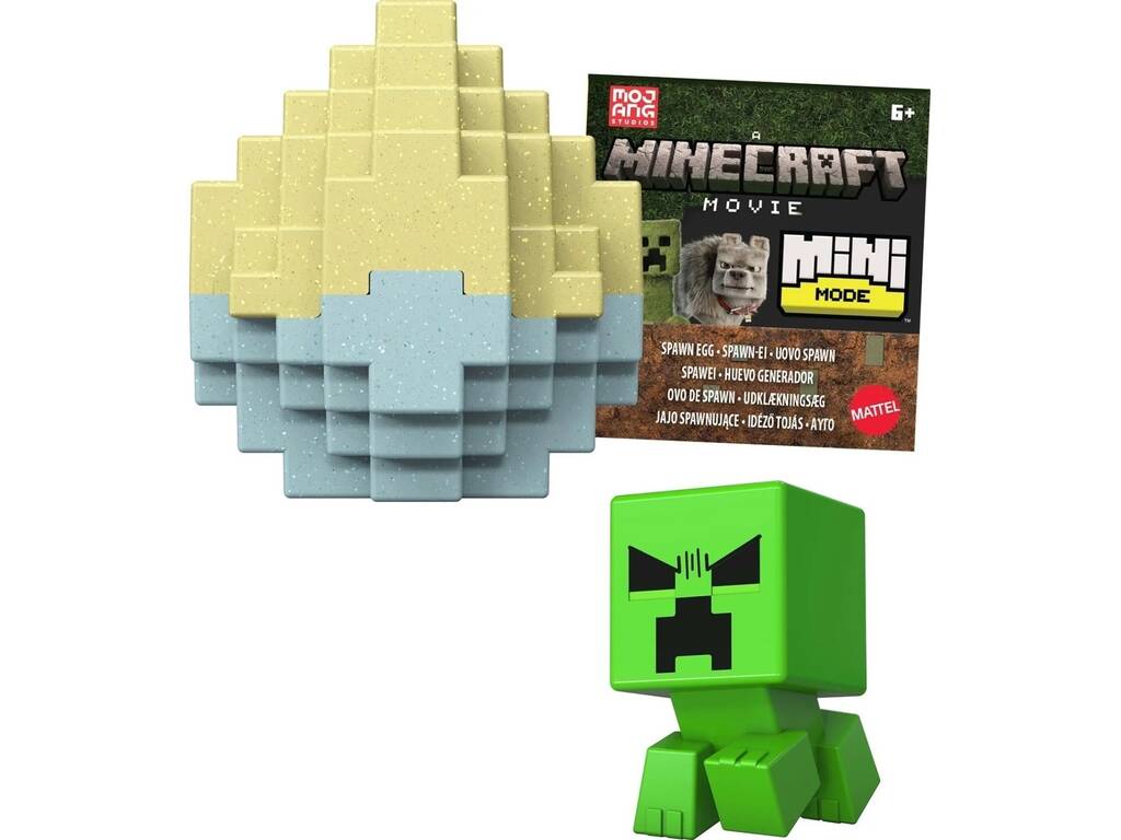 Minecraft Movie Uovo Generatore con Mini Figura a Sorpresa da 4 cm