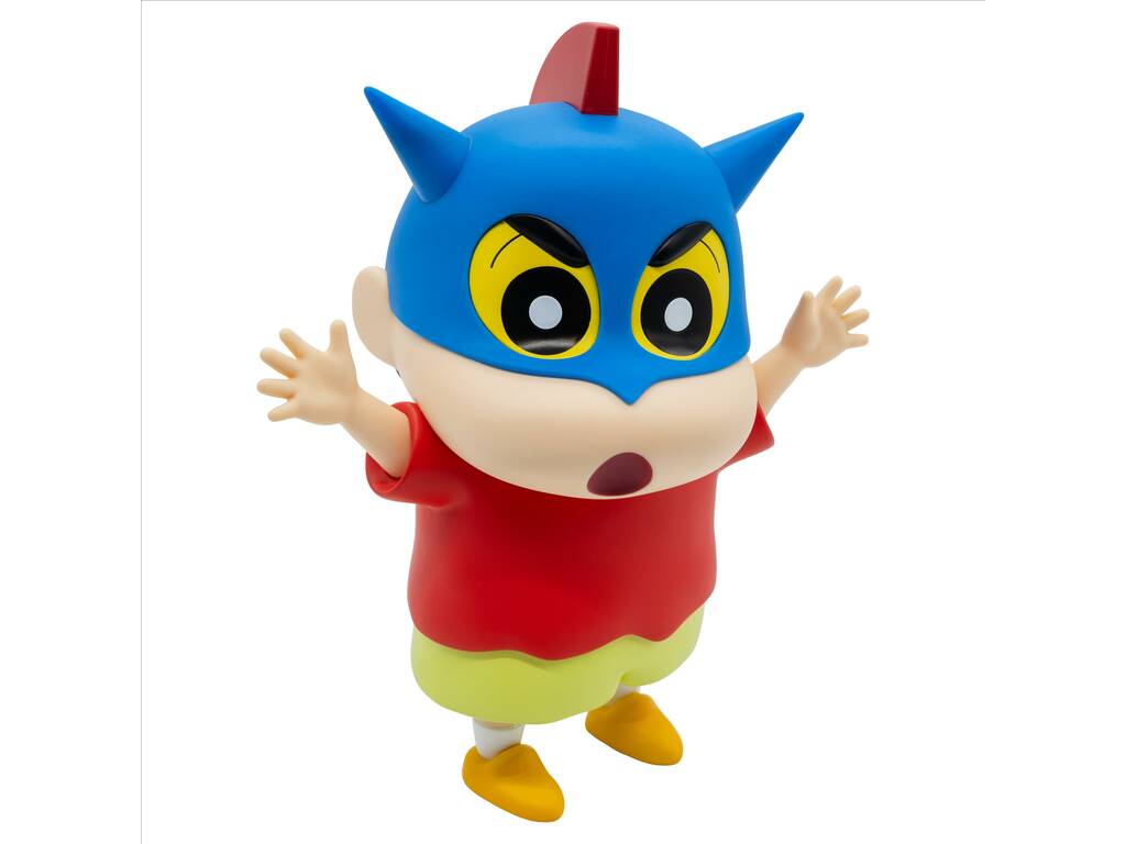 Shinchan Crayon Sofvimates Figura Shinnosuke Nohara Action Kamen Helmet 20 cm