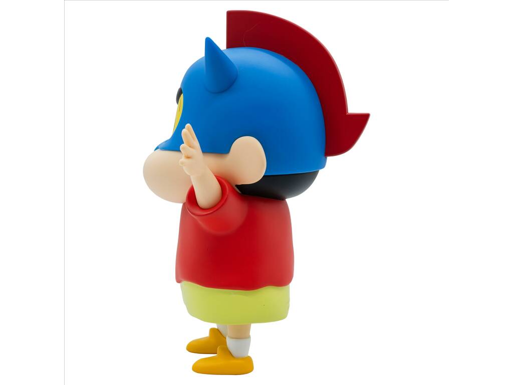 Shinchan Crayon Sofvimates Figura Shinnosuke Nohara Action Kamen Helmet 20 cm