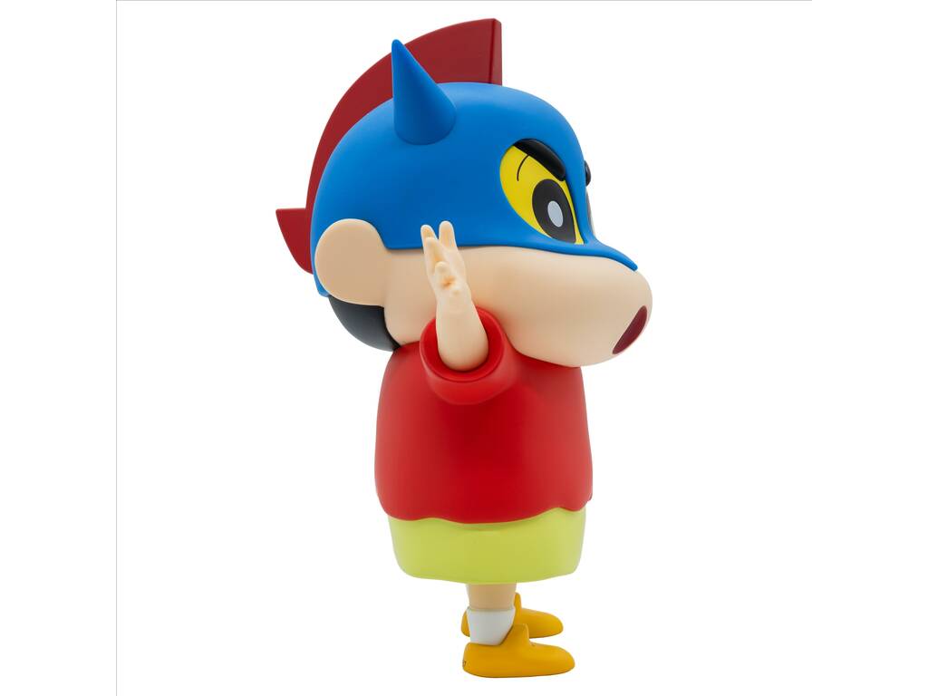 Shinchan Crayon Sofvimates Figura Shinnosuke Nohara Action Kamen Helmet 20 cm