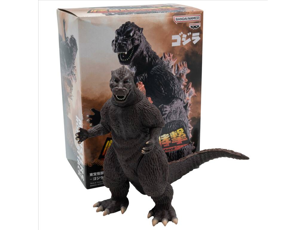 Godzilla 1954 Monsters Roar Attack Figura di Godzilla marrone 16 cm