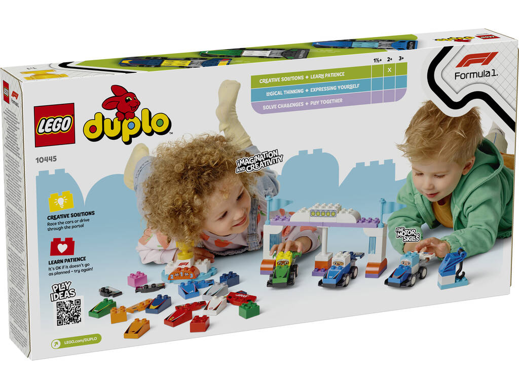 Lego Duplo Formule 1 F1 Team voitures de course et pilotes