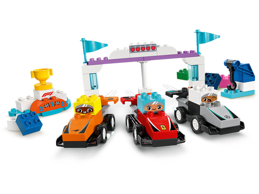 Lego Duplo Formule 1 F1 Team voitures de course et pilotes