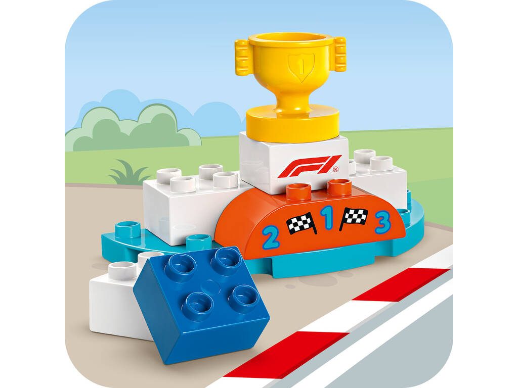 Lego Duplo Formule 1 F1 Team voitures de course et pilotes