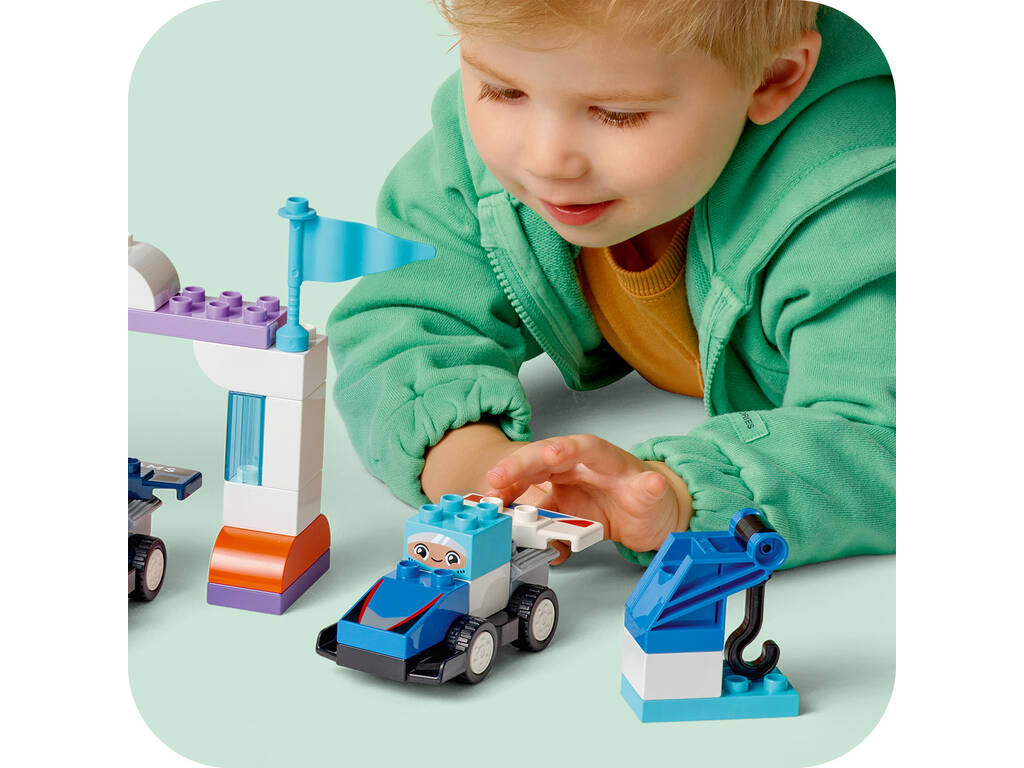 Lego Duplo Formule 1 F1 Team voitures de course et pilotes