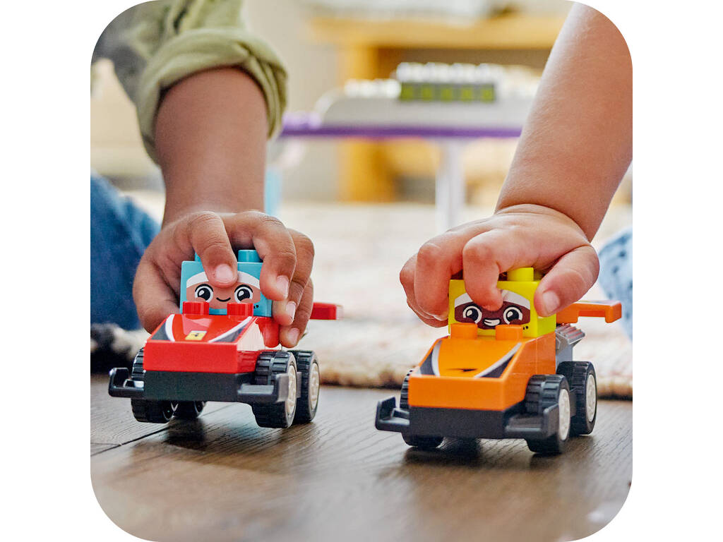 Lego Duplo Formule 1 F1 Team voitures de course et pilotes