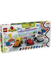 Lego Duplo Formula 1 Auto da corsa e piloti del team F1