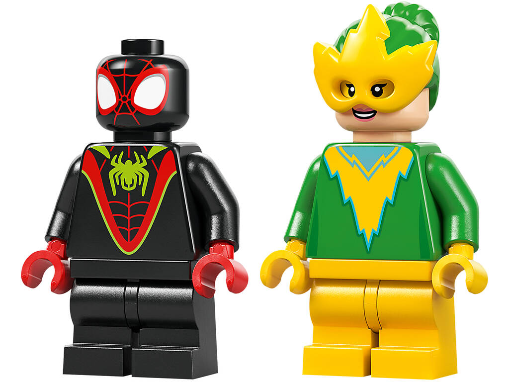 Lego Marvel Spidey And His Amazing Friends Spin e Electro: Duello di veicoli Dinosauro