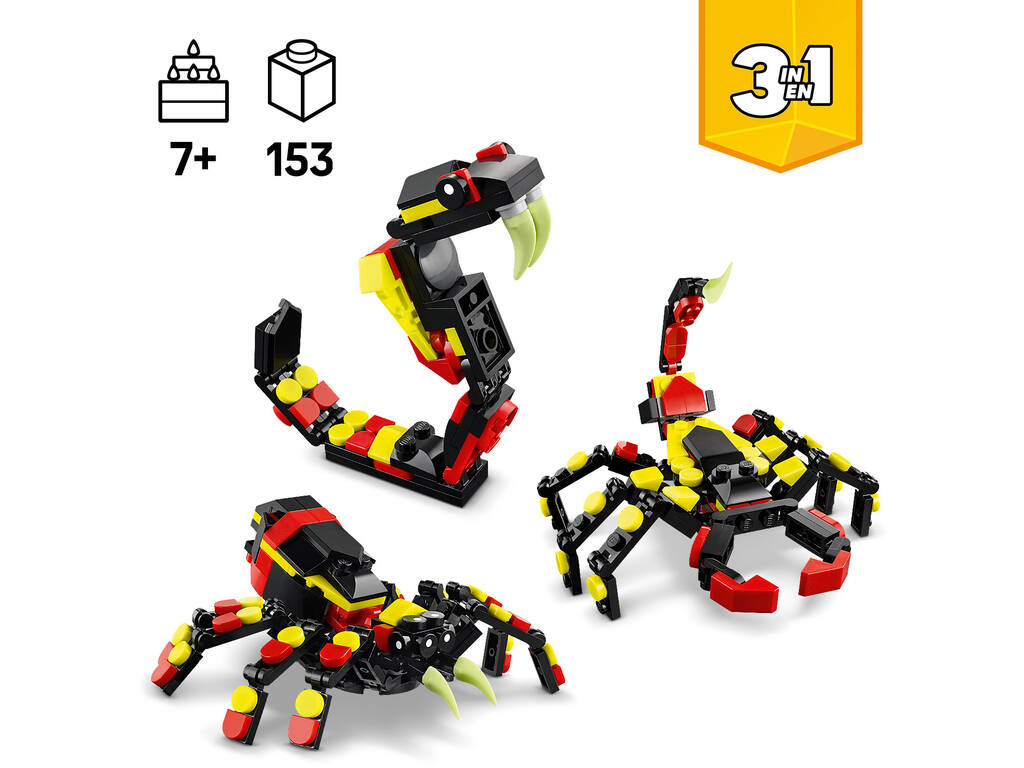 Lego Creator 3 in 1 Fauna selvatica: Ragno misterioso