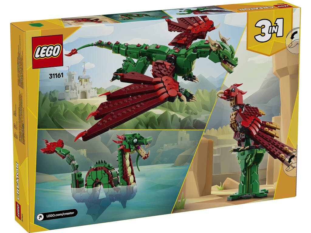 Lego Creator 3 en 1 Dragon médiéval
