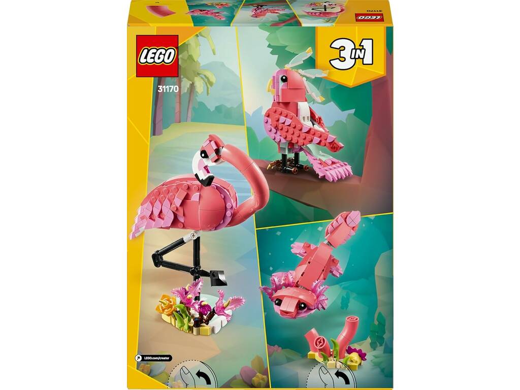 Lego Creator 3 in 1 Fauna selvaggia: Fenicottero rosa