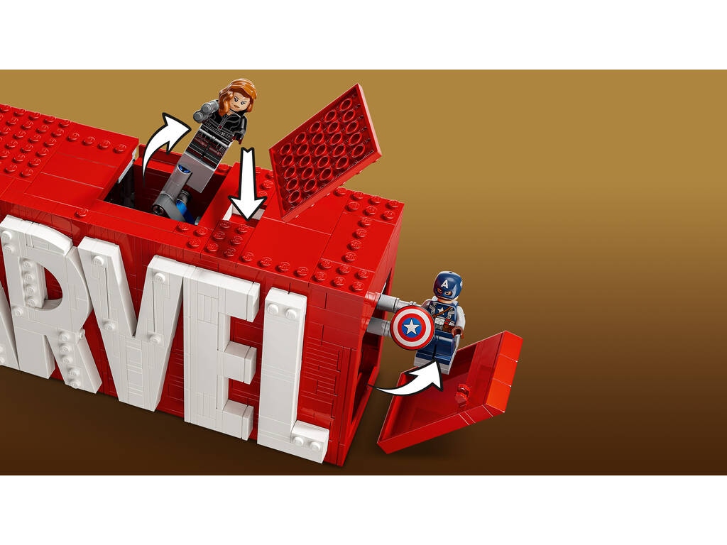 Lego Marvel The Infinity Saga Logotipo Marvel e Minifiguras