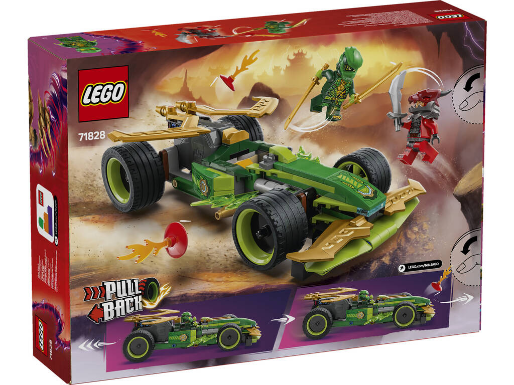 Lego Ninjago Dragons Rising Auto da corsa con motore a ricarica manuale di Lloyd