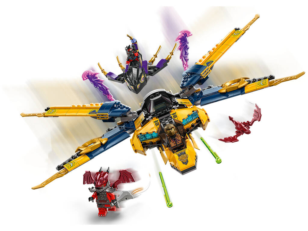 Lego Ninjago Dragons Rising Super Jet della Tempesta di Ras e Arin