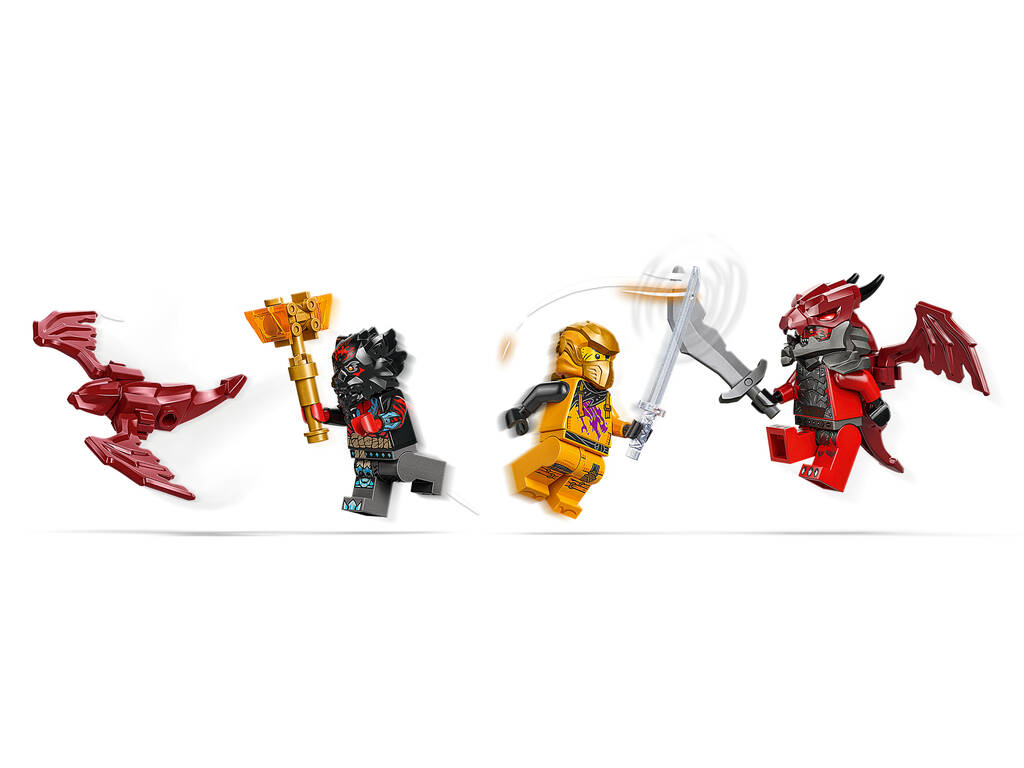 Lego Ninjago Dragons Rising Super Jet della Tempesta di Ras e Arin
