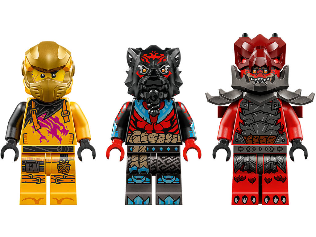 Lego Ninjago Dragons Rising Super Jet della Tempesta di Ras e Arin